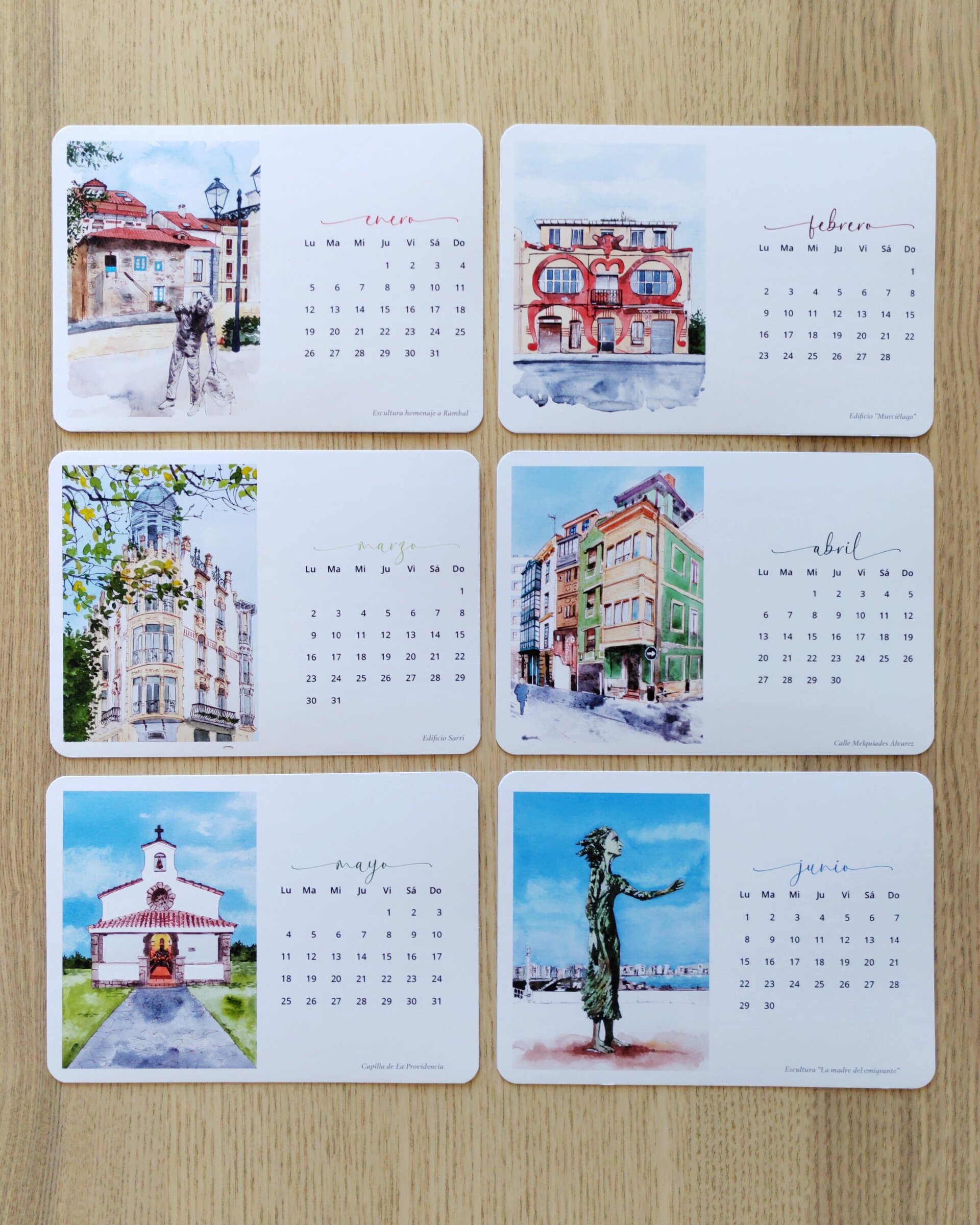 Calendario Gijón 2026 Formato horizontal - 15