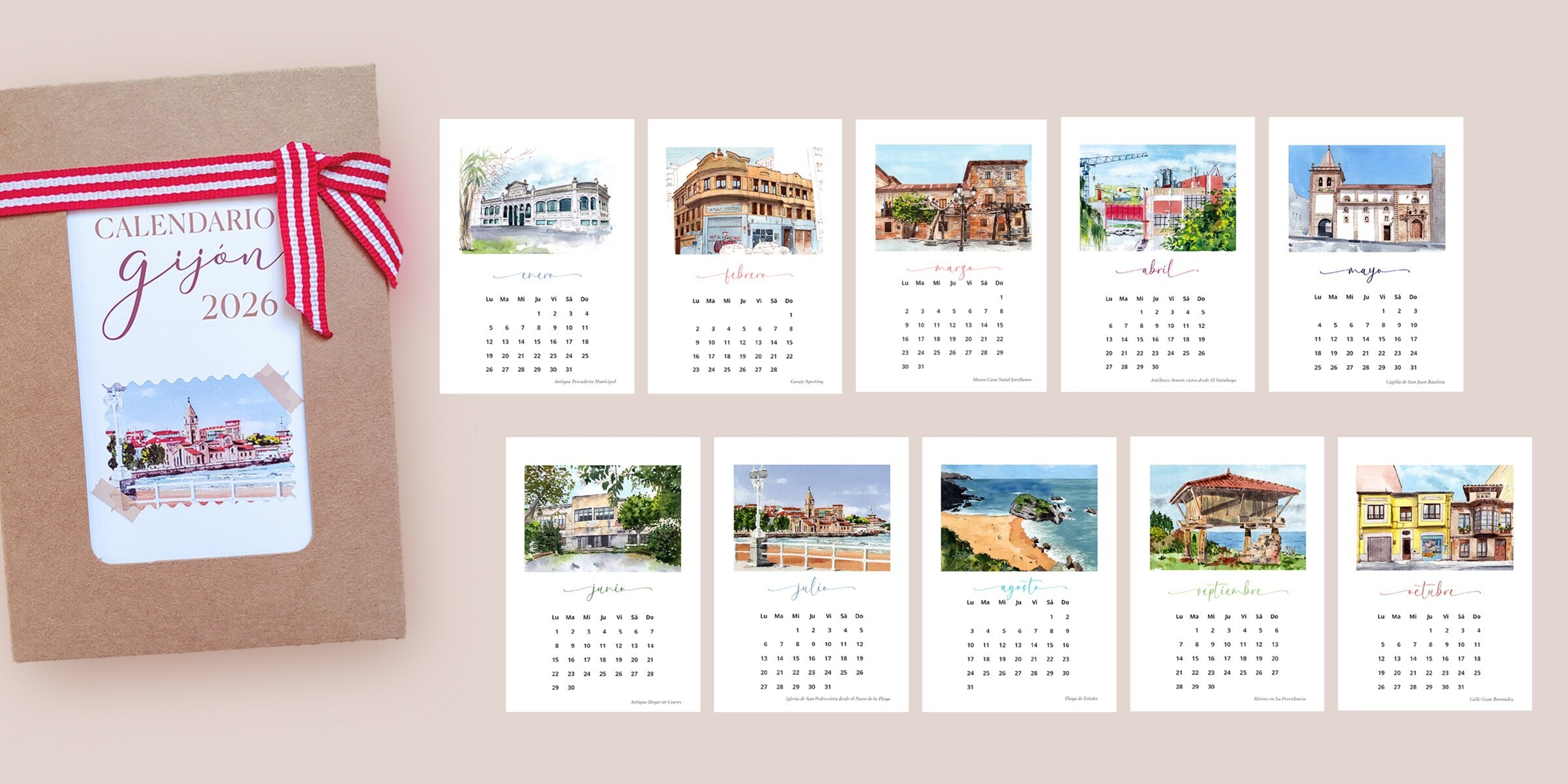 Calendarios Gijón 2026