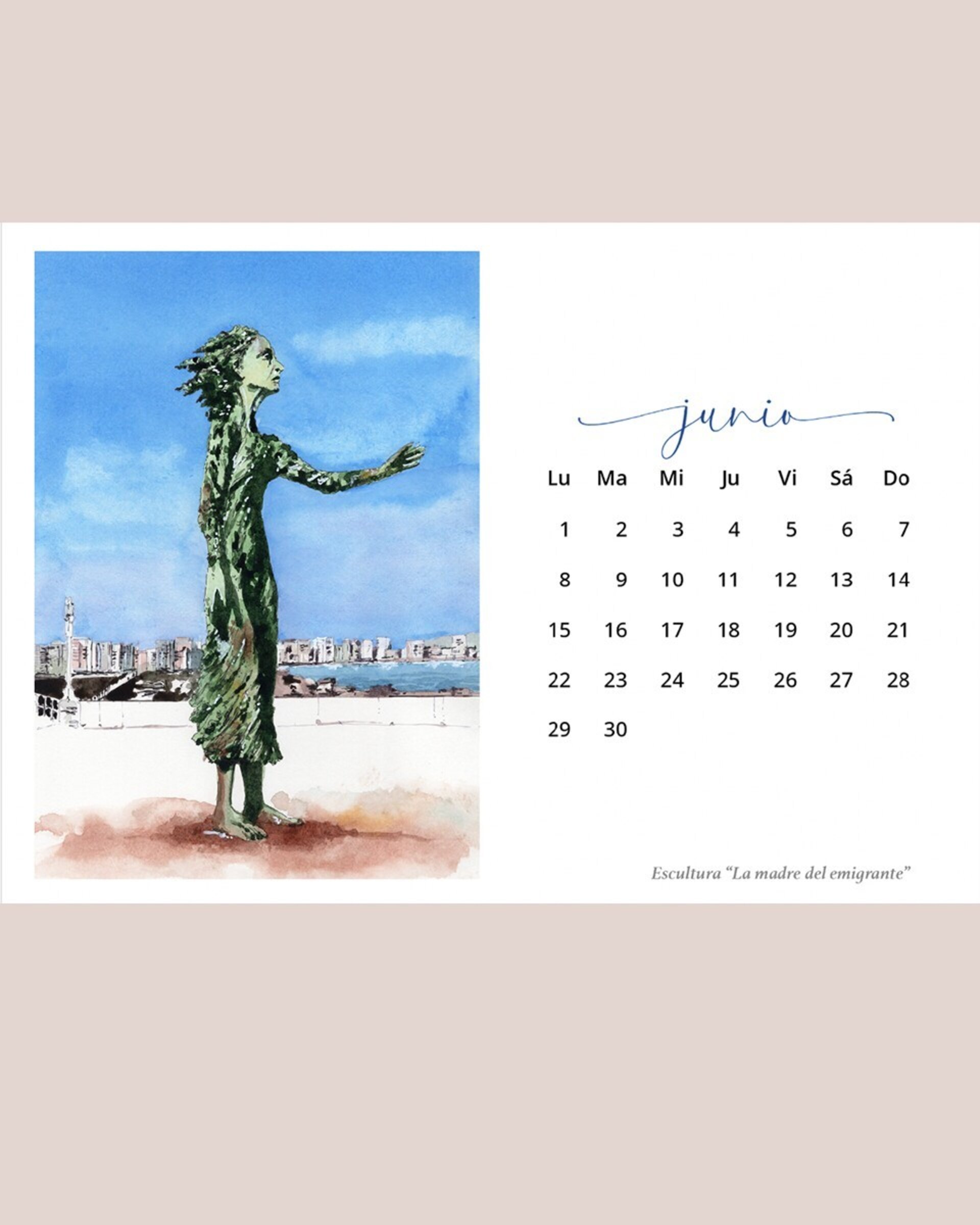 Calendario Gijón 2026 Formato horizontal - 7