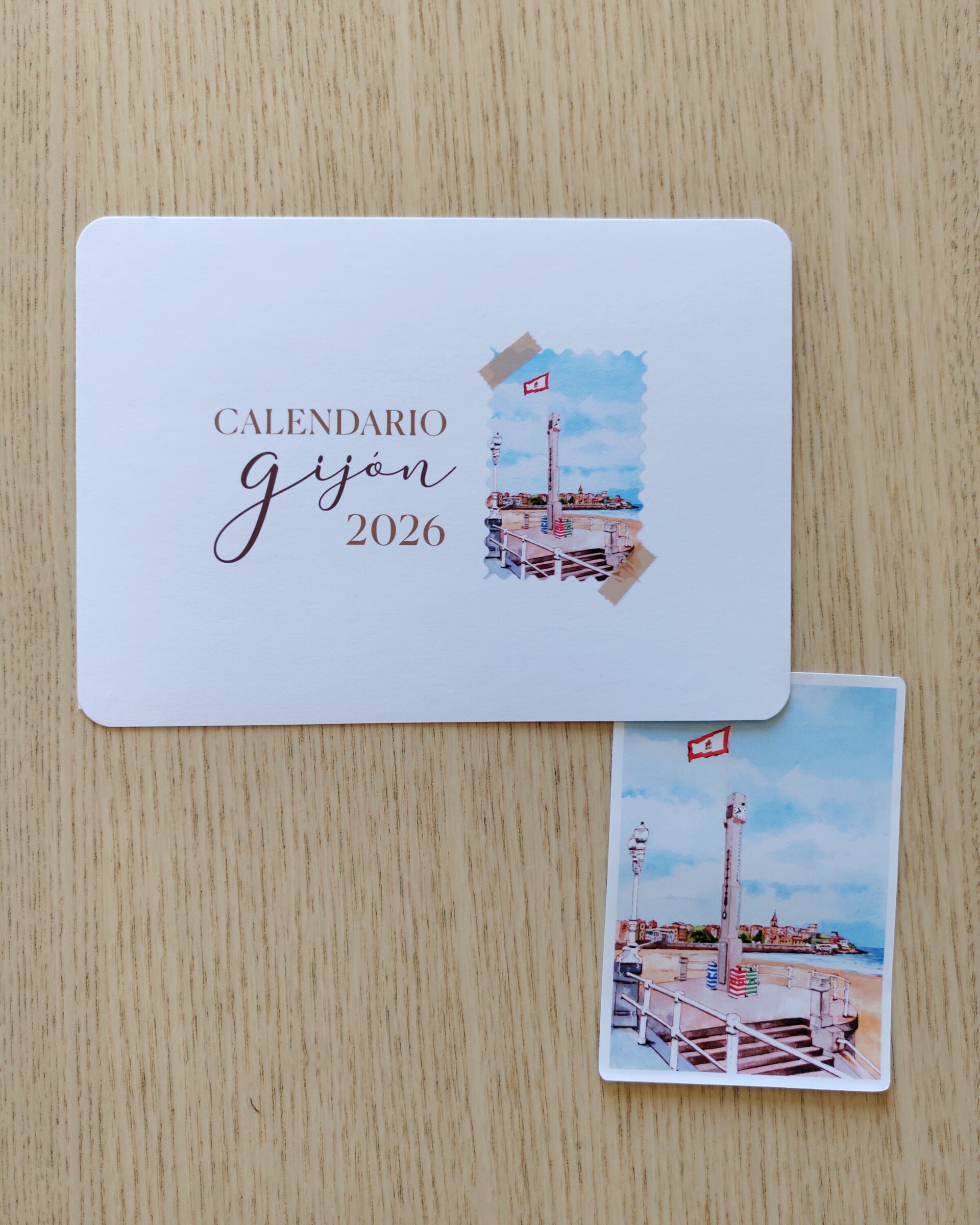 Calendario Gijón 2026 Formato horizontal - 14