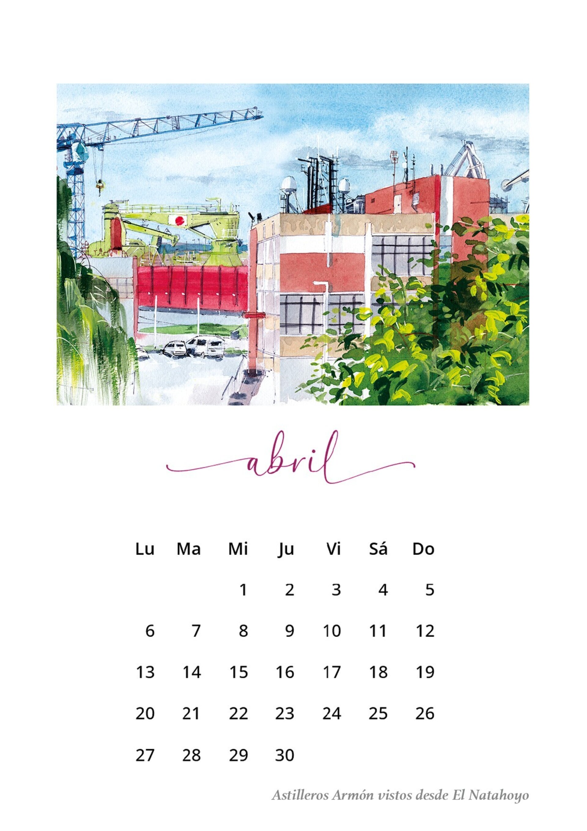 Calendario Gijón 2026 Formato vertical - 7