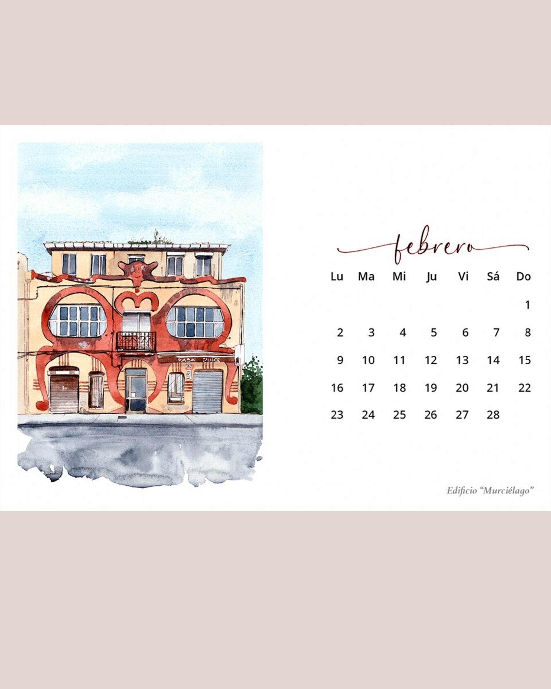 Calendario Gijón 2026 Formato horizontal - 3