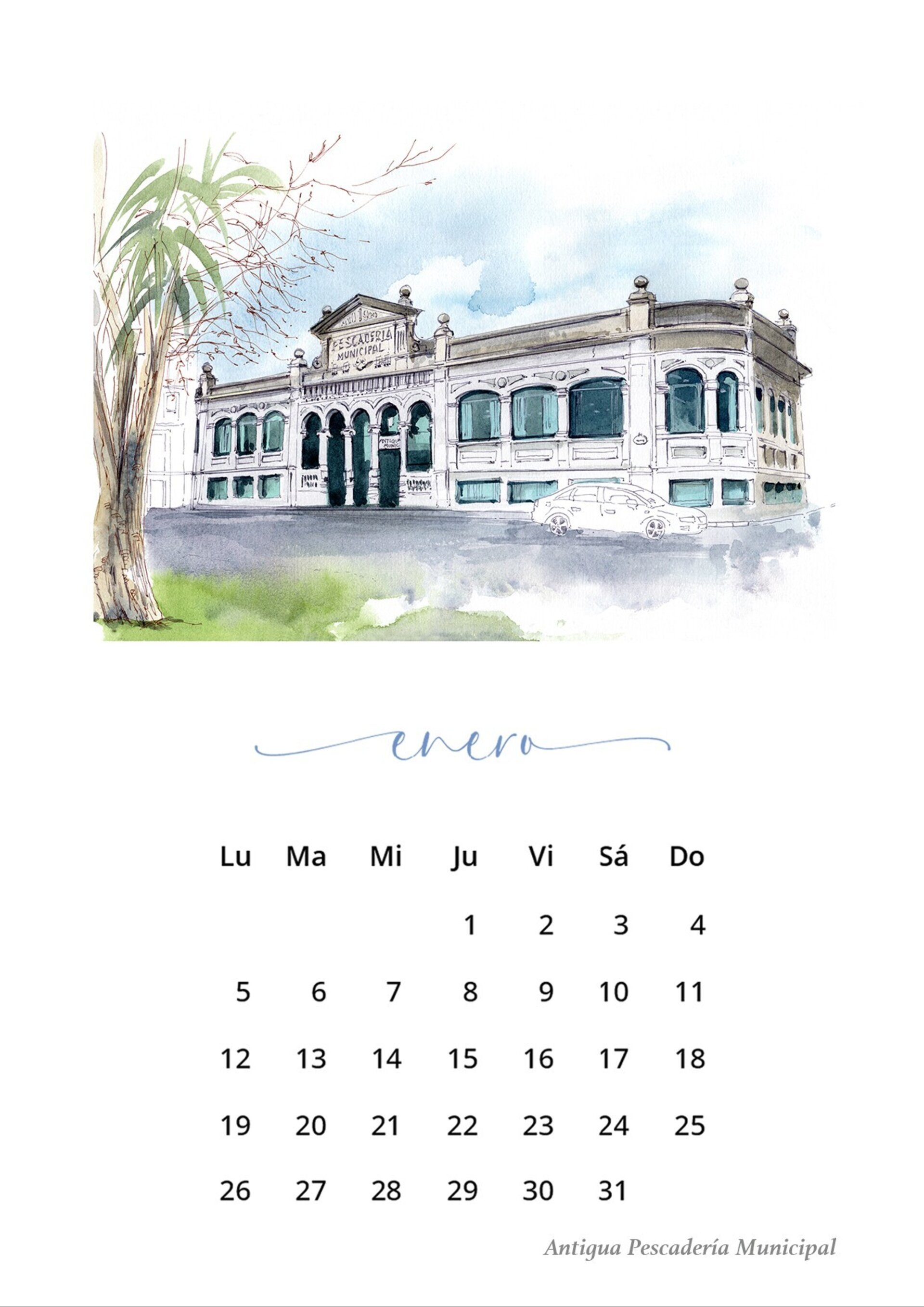 Calendario Gijón 2026 Formato vertical - 4