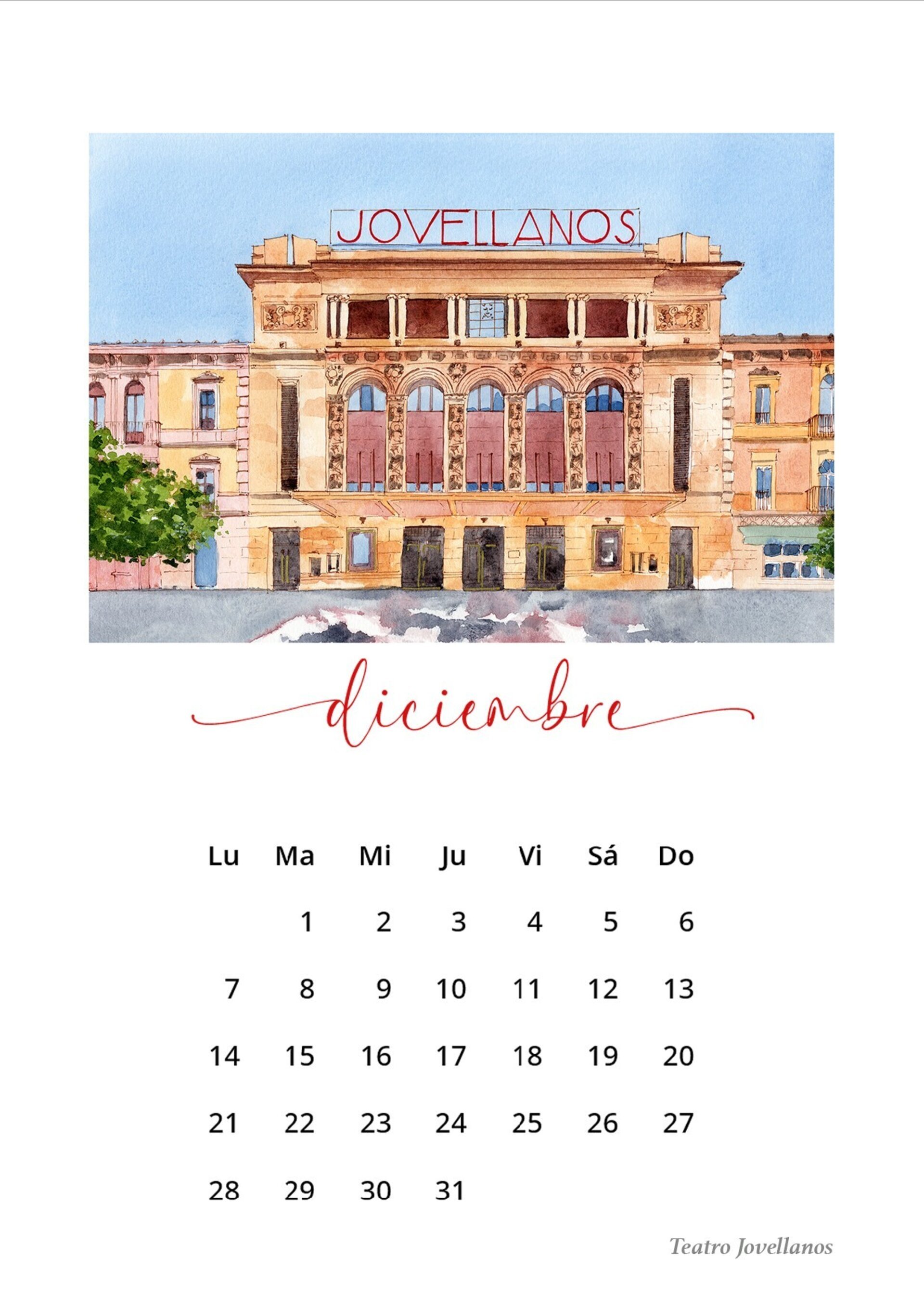 Calendario Gijón 2026 Formato vertical - 15