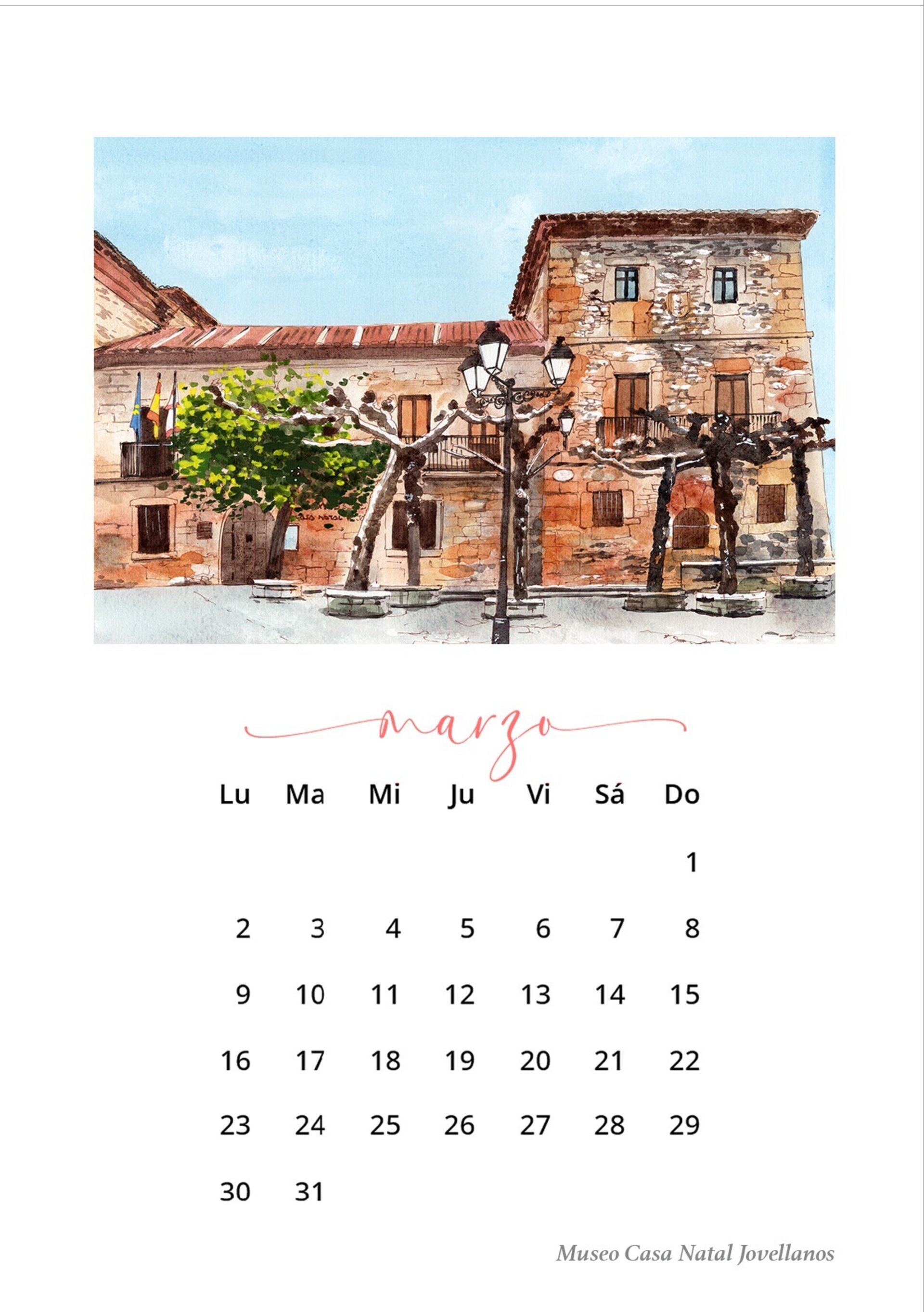 Calendario Gijón 2026 Formato vertical - 6