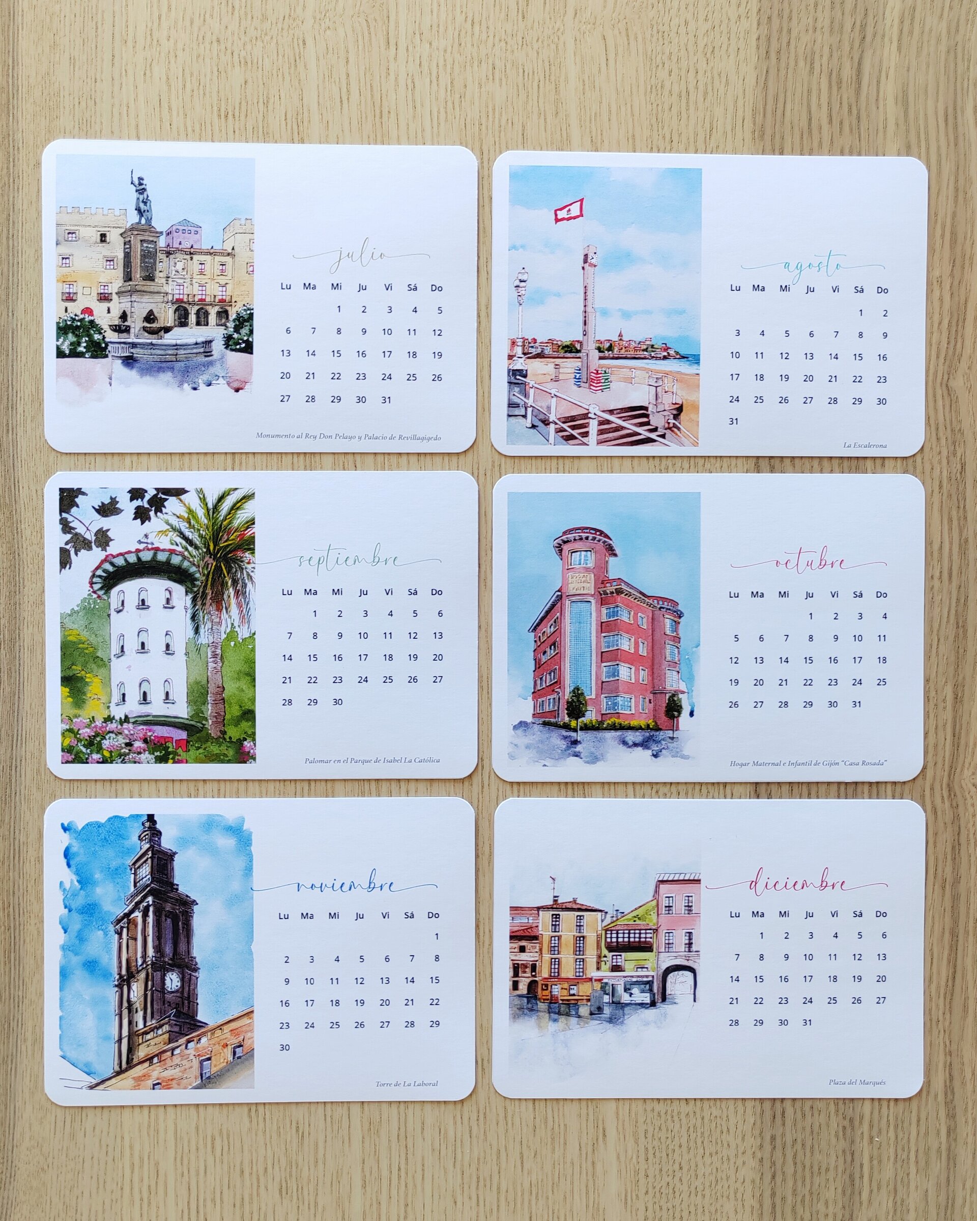 Calendario Gijón 2026 Formato horizontal - 16