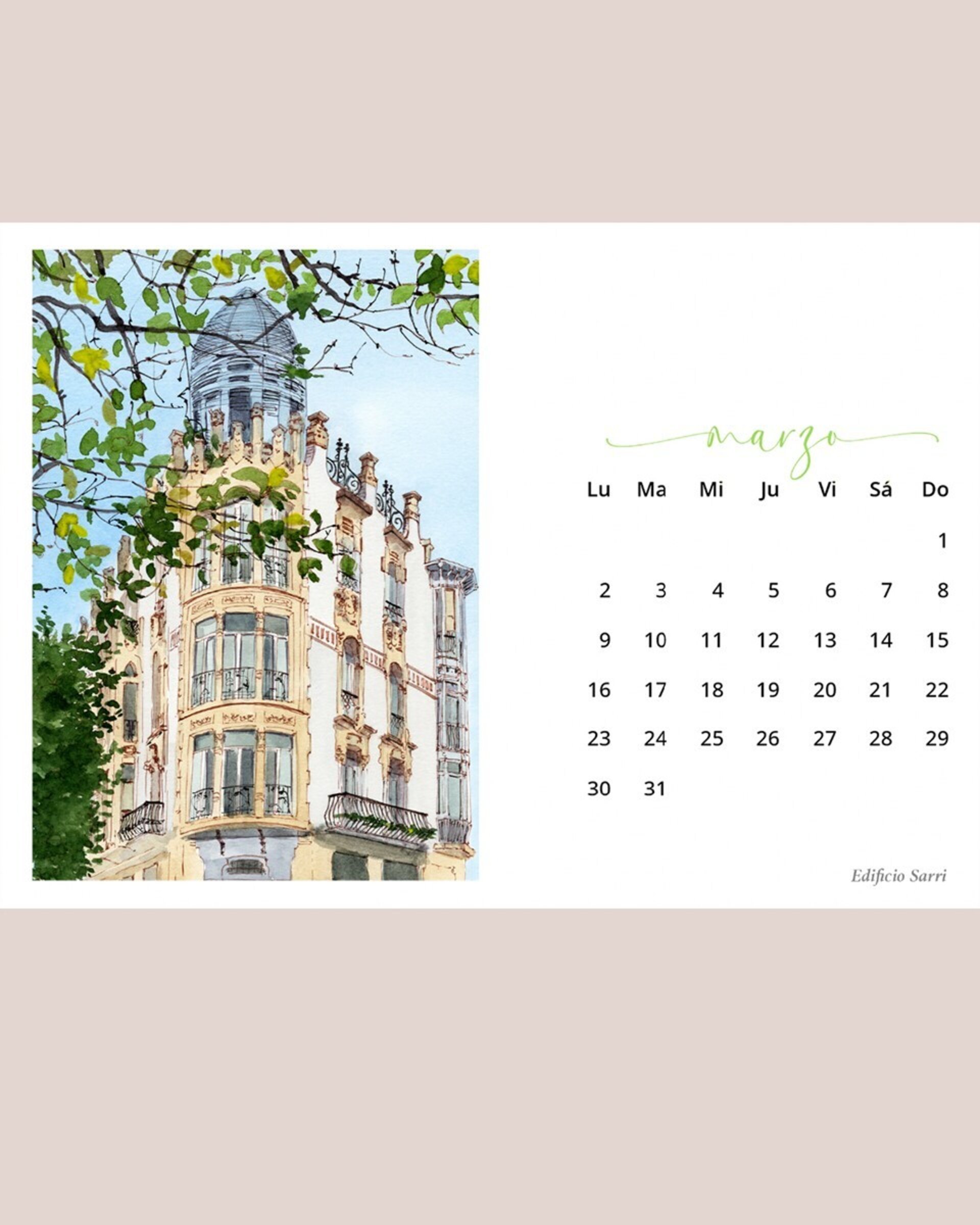 Calendario Gijón 2026 Formato horizontal - 4