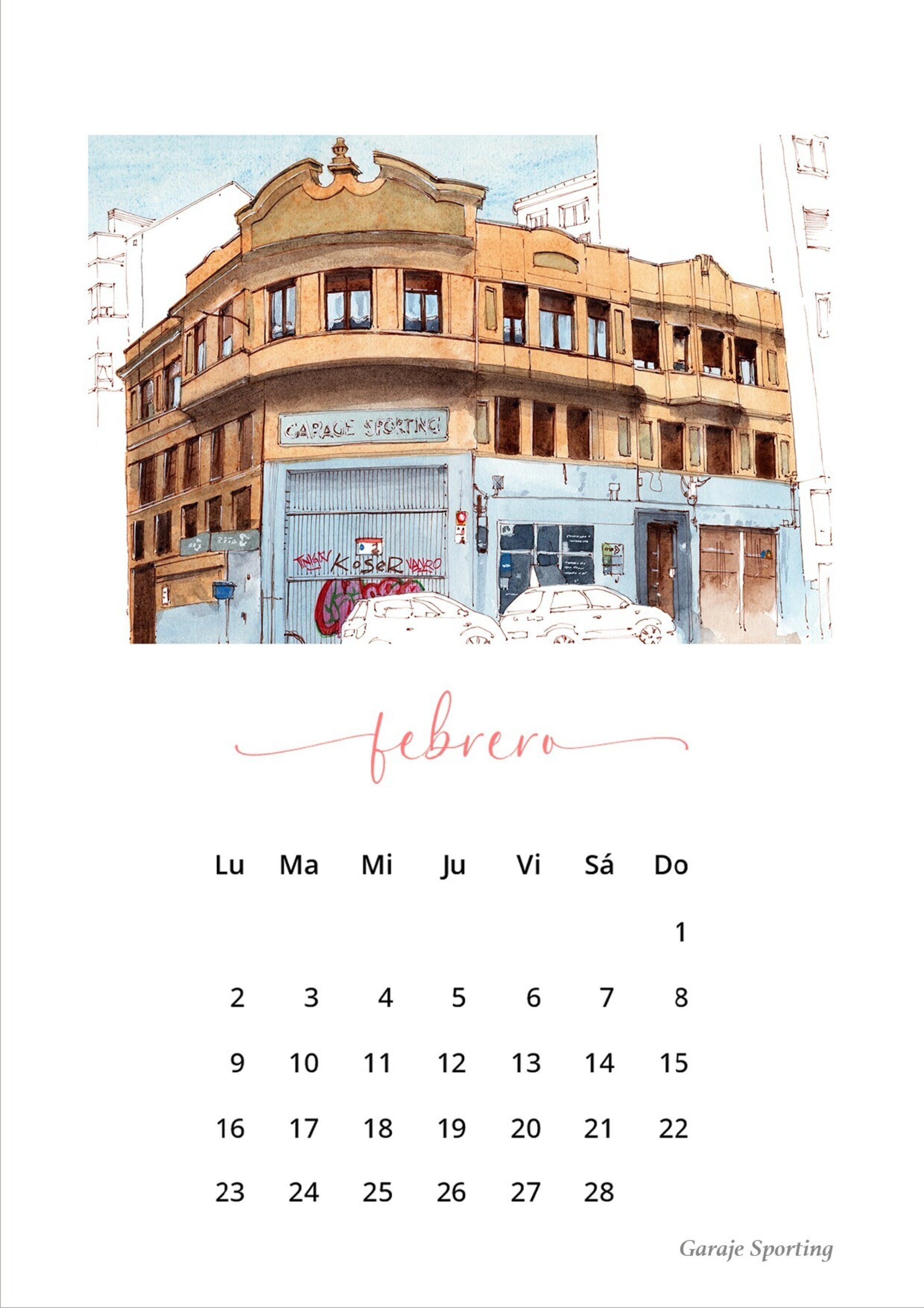 Calendario Gijón 2026 Formato vertical - 5